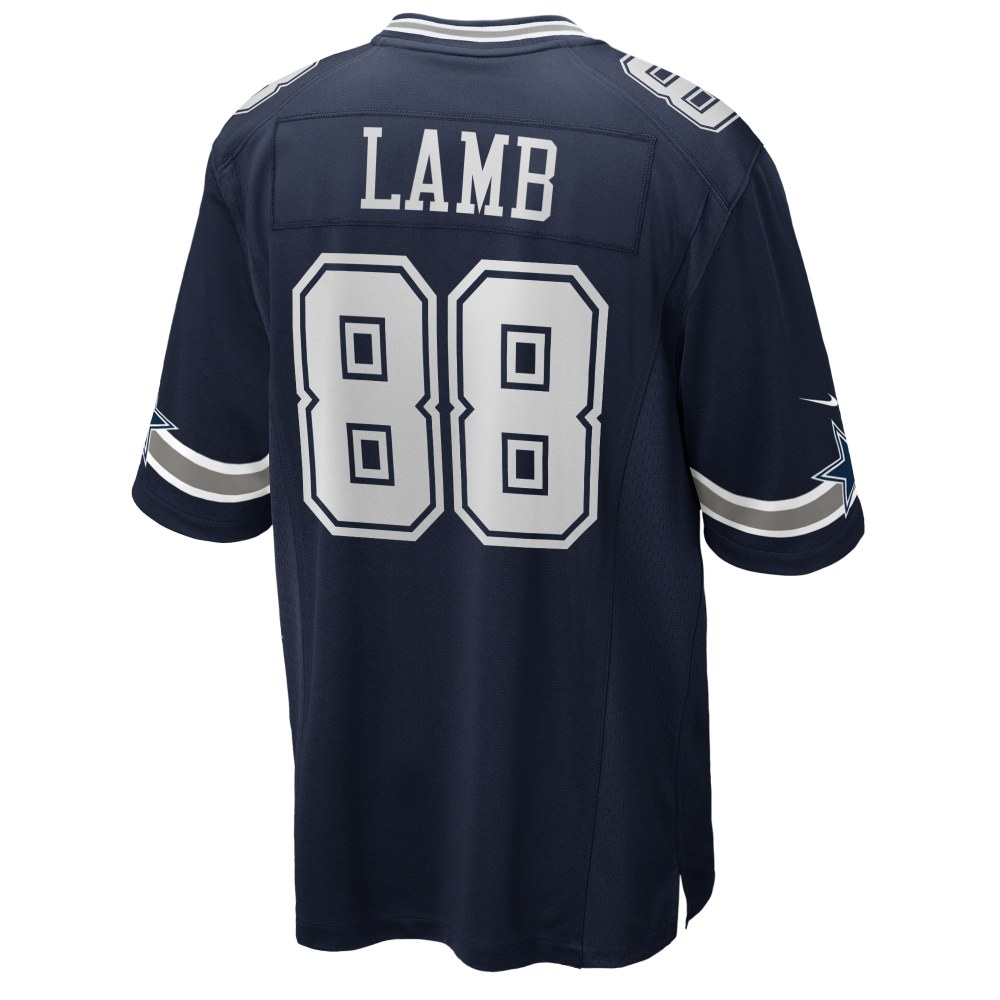 Men's Dallas Cowboys CeeDee Lamb Navy Game Jersey
