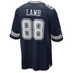 Men's Dallas Cowboys CeeDee Lamb Navy Game Jersey
