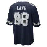 Men's Dallas Cowboys CeeDee Lamb Navy Game Jersey