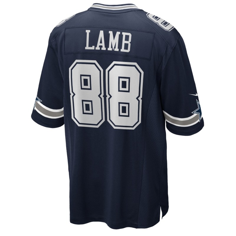 Men's Dallas Cowboys CeeDee Lamb Navy Game Jersey