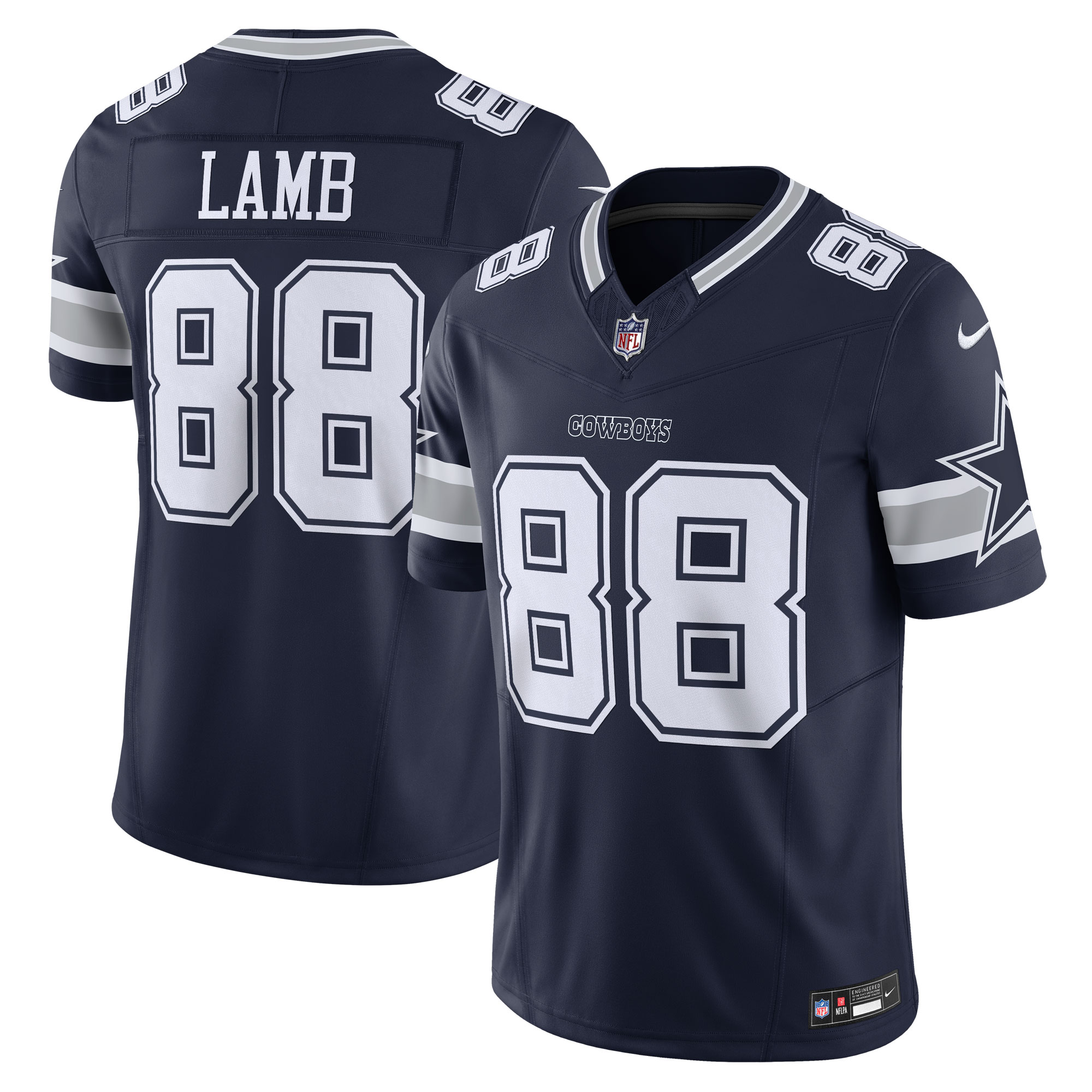 Men's Dallas Cowboys CeeDee Lamb Navy Vapor F.U.S.E. Limited Jersey
