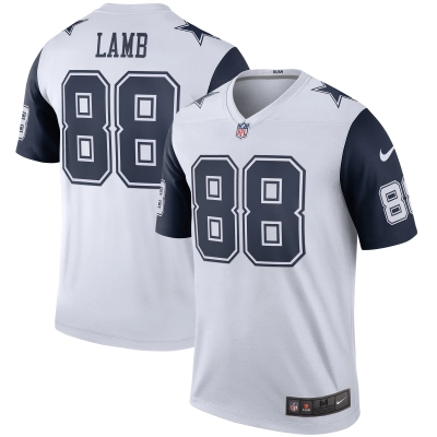 Men's Dallas Cowboys CeeDee Lamb White 2nd Alternate Legend Jersey 01