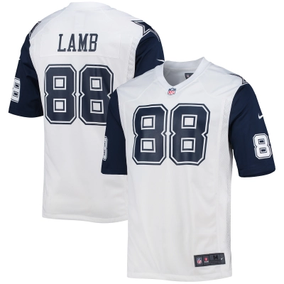 Men's Dallas Cowboys CeeDee Lamb White Alternate Game Jersey 01