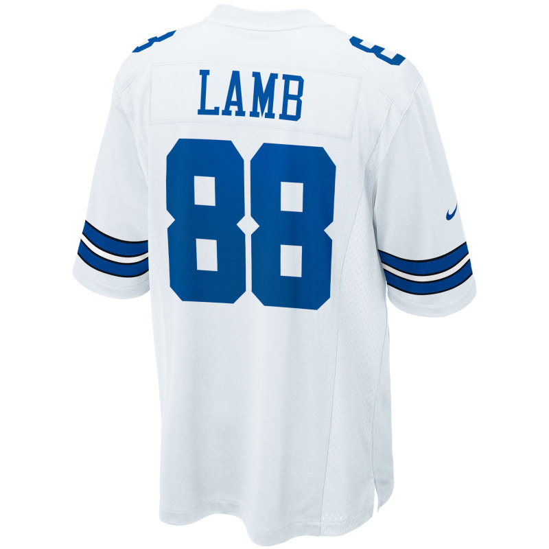 Men's Dallas Cowboys CeeDee Lamb White Game Team Jersey