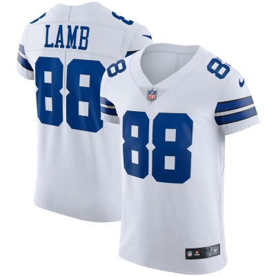 Men's Dallas Cowboys CeeDee Lamb White Vapor Elite Jersey 01