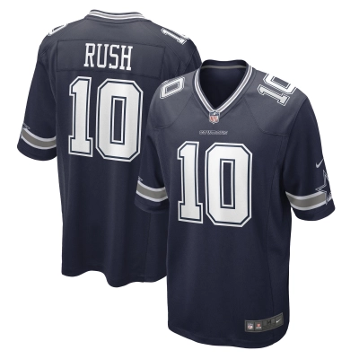 Men's Dallas Cowboys Cooper Rush Navy Game Player Jersey 01