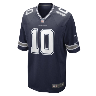 Men's Dallas Cowboys Cooper Rush Navy Game Player Jersey 02