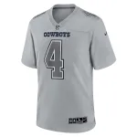 Men's Dallas Cowboys Dak Prescott Gray Atmosphere Fashion Game Jersey