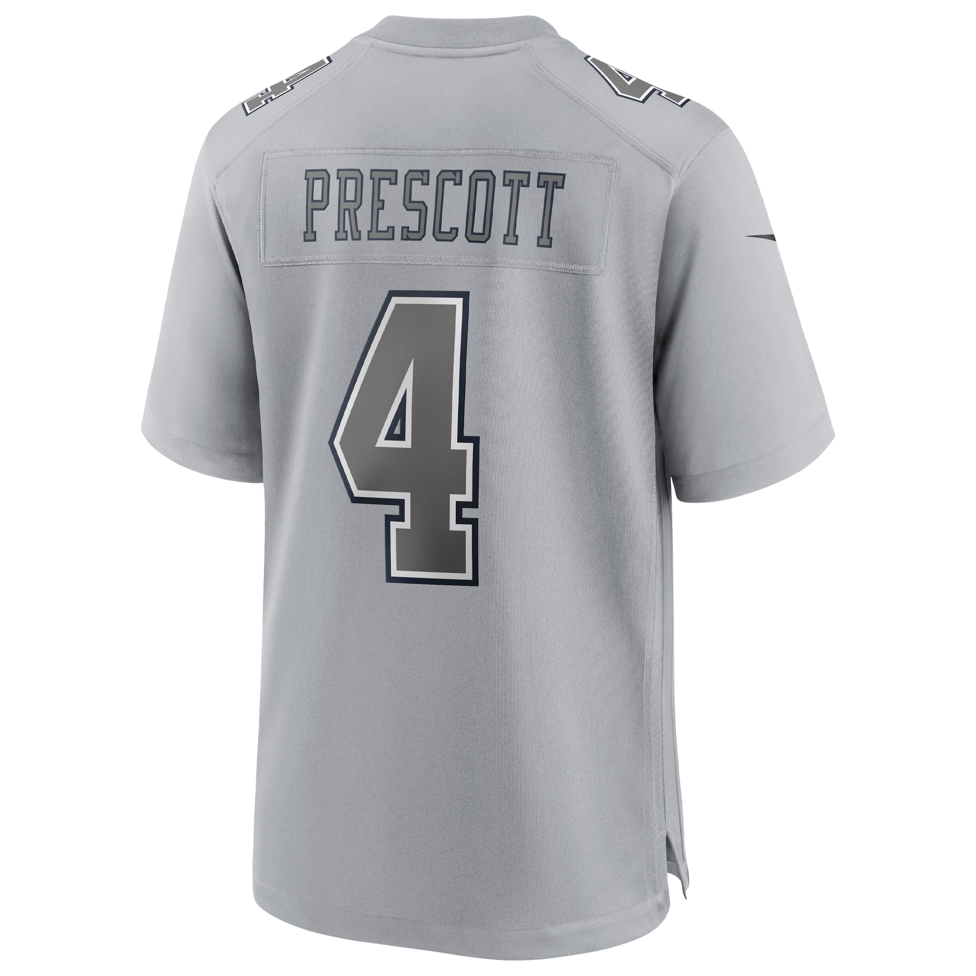 Men's Dallas Cowboys Dak Prescott Gray Atmosphere Fashion Game Jersey