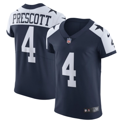 Men's Dallas Cowboys Dak Prescott Navy Alternate Vapor Elite Player Jersey 01