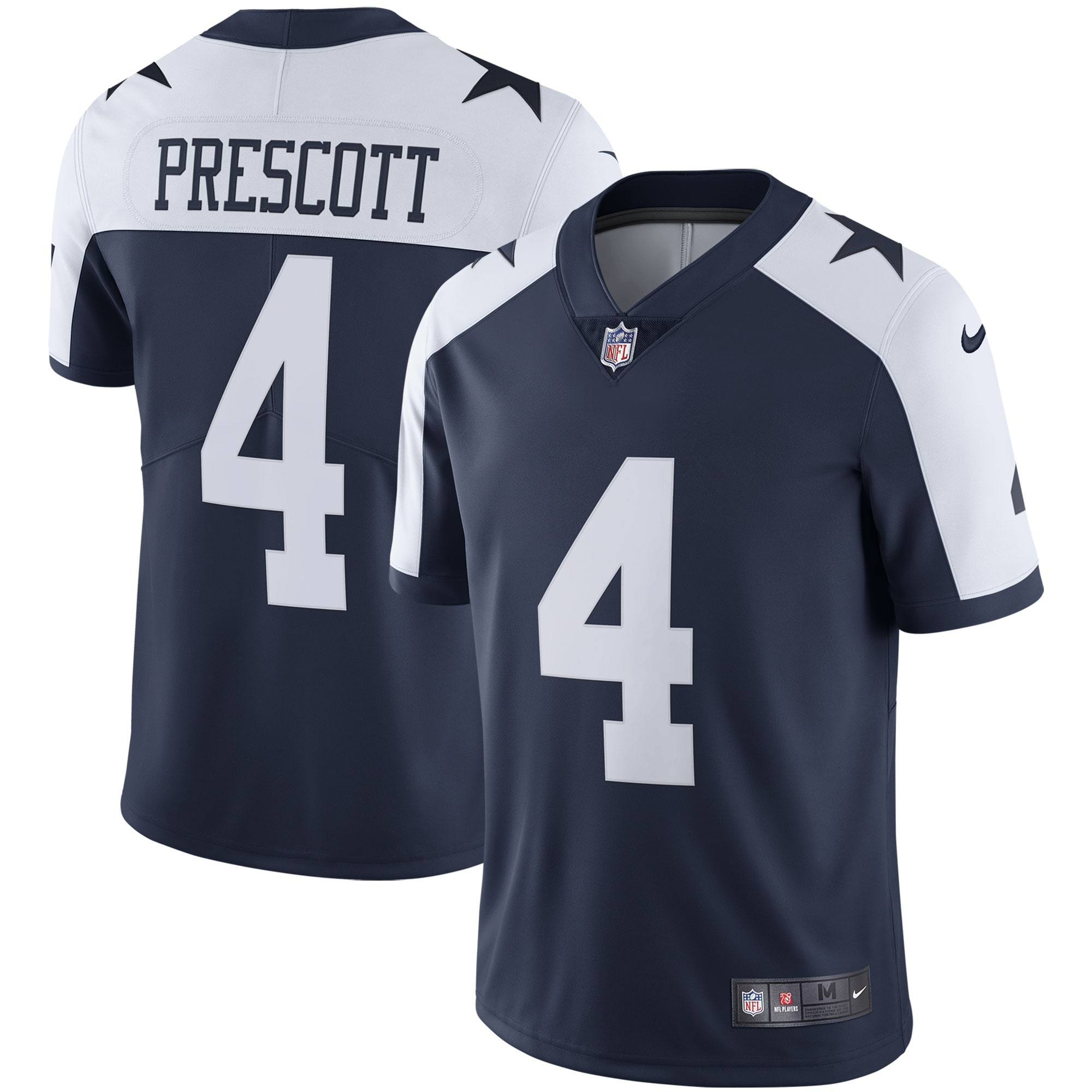 Men's Dallas Cowboys Dak Prescott Navy Alternate Vapor Limited Jersey