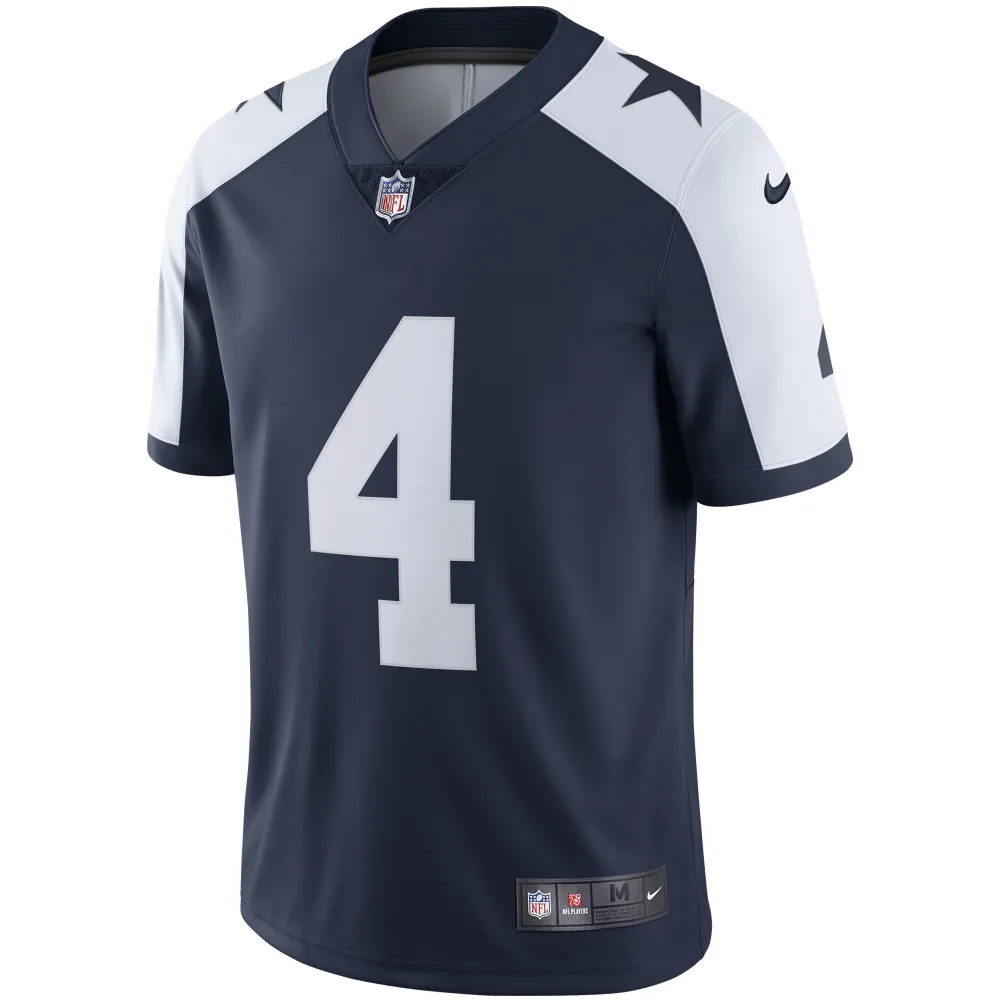 Men's Dallas Cowboys Dak Prescott Navy Alternate Vapor Limited Jersey