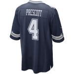 Men's Dallas Cowboys Dak Prescott Navy Game Team Jersey