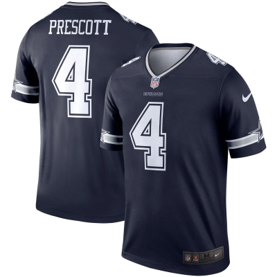 Men's Dallas Cowboys Dak Prescott Navy Legend Player Jersey 01