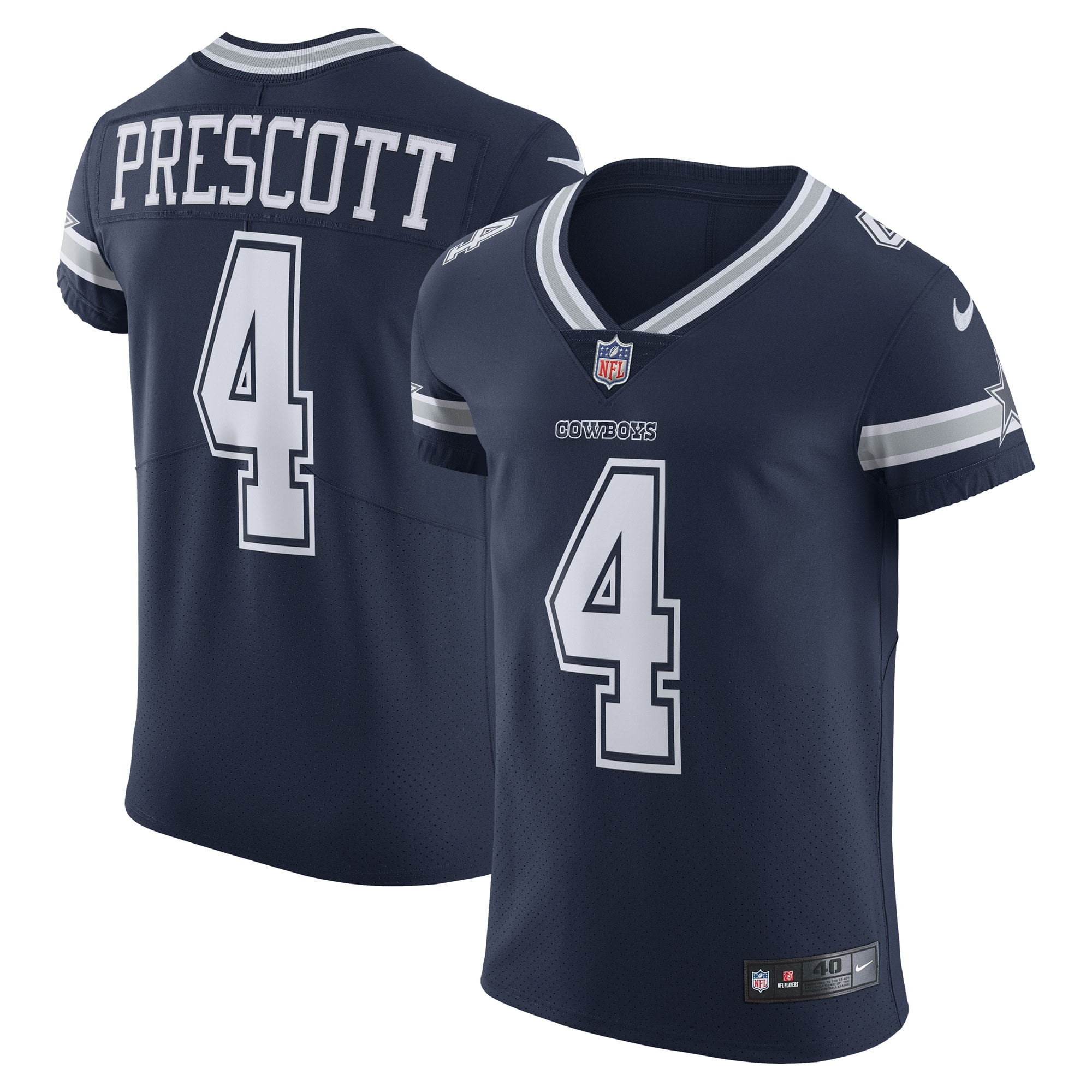 Men's Dallas Cowboys Dak Prescott Navy Vapor Elite Player Team Jersey