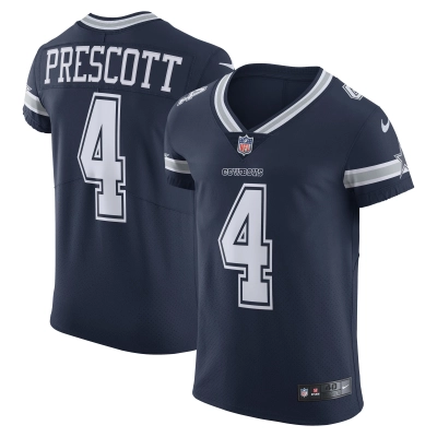 Men's Dallas Cowboys Dak Prescott Navy Vapor Elite Player Team Jersey 01