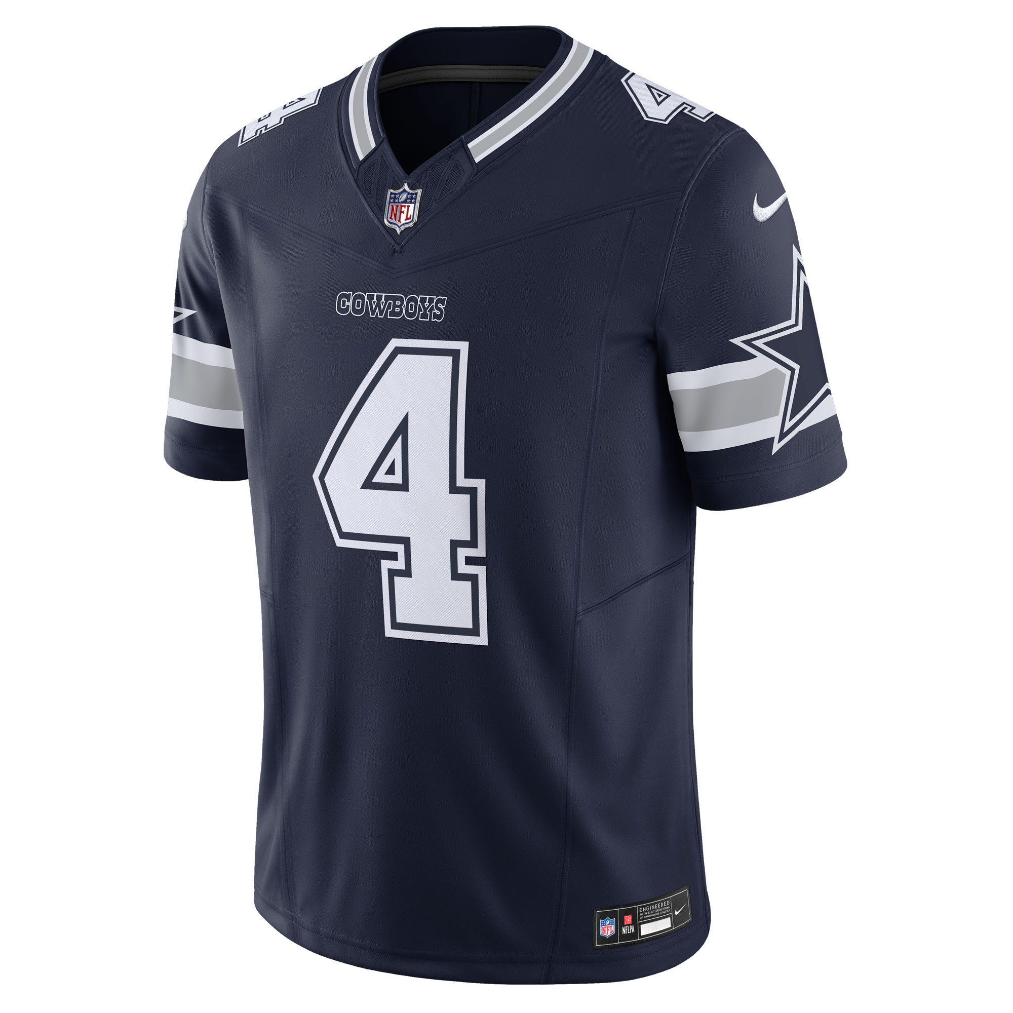 Men's Dallas Cowboys Dak Prescott Navy Vapor F.U.S.E. Limited Jersey