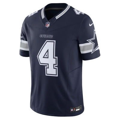 Men's Dallas Cowboys Dak Prescott Navy Vapor F.U.S.E. Limited Jersey 02