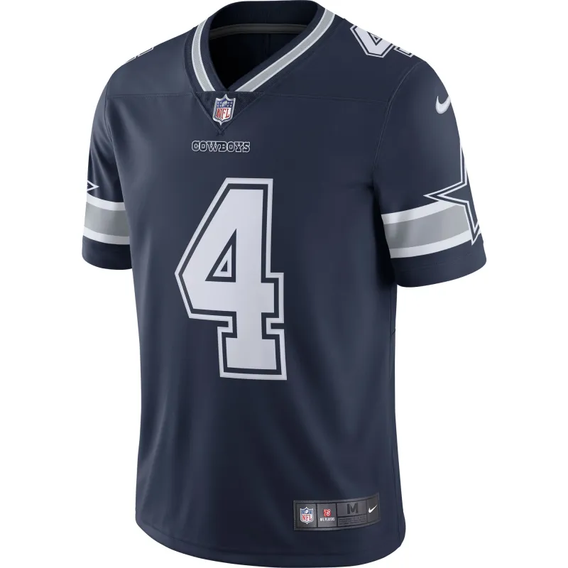 Men's Dallas Cowboys Dak Prescott Navy Vapor Limited Player Jersey