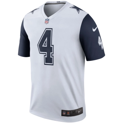 Men's Dallas Cowboys Dak Prescott White Color Rush Legend Player Jersey 02