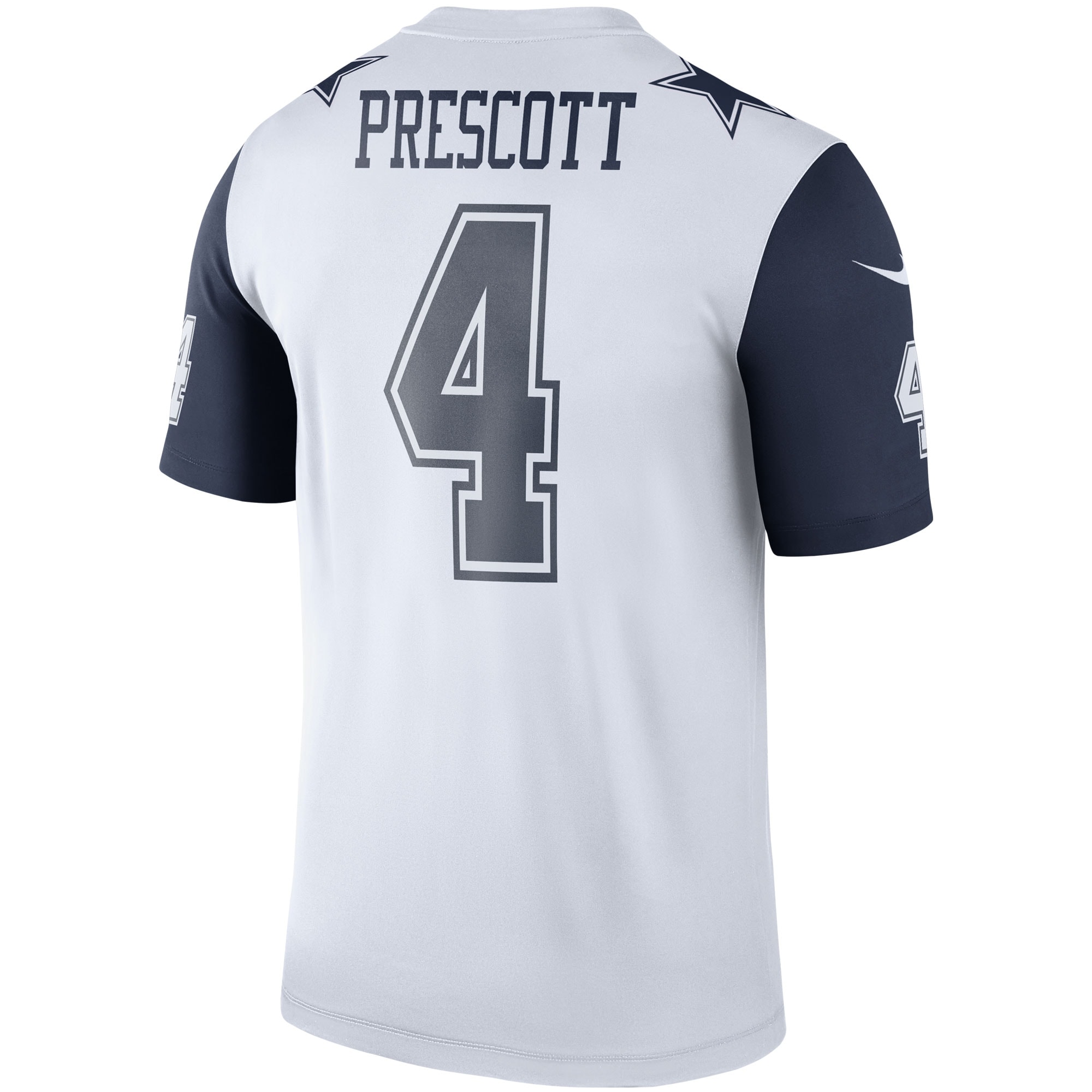 Men's Dallas Cowboys Dak Prescott White Color Rush Legend Player Jersey