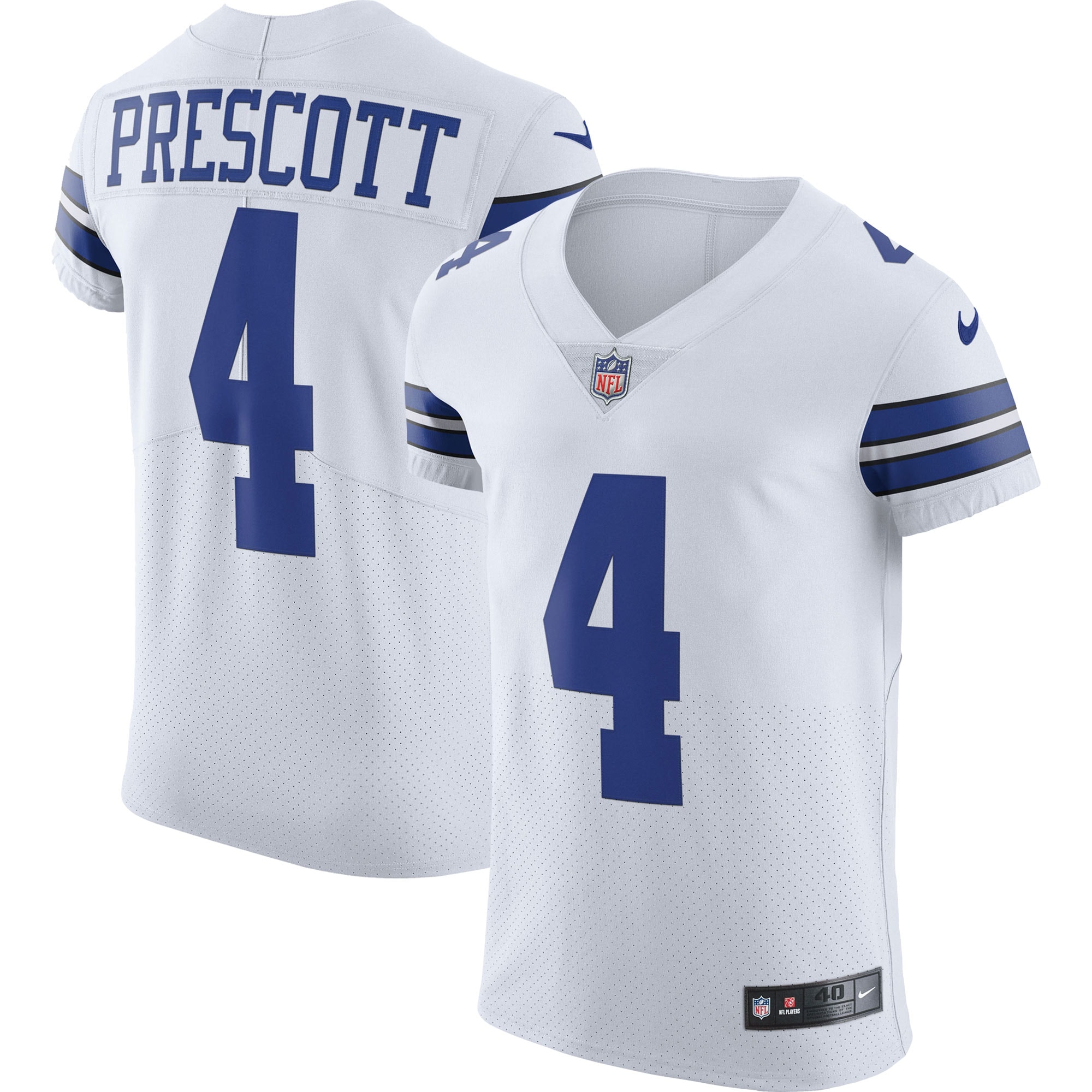 Men's Dallas Cowboys Dak Prescott White Vapor Elite Player Jersey