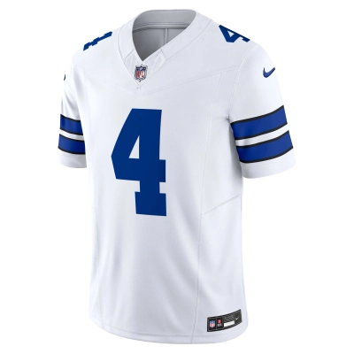 Men's Dallas Cowboys Dak Prescott White Vapor F.U.S.E. Limited Jersey 02