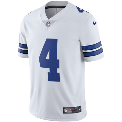 Men's Dallas Cowboys Dak Prescott White Vapor Limited Player Jersey 02