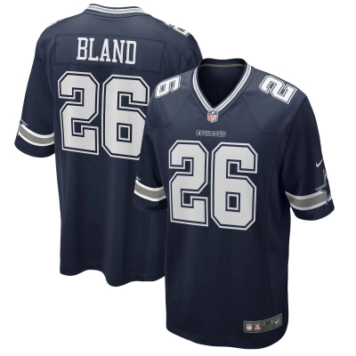 Men's Dallas Cowboys DaRon Bland Navy Game Jersey 01