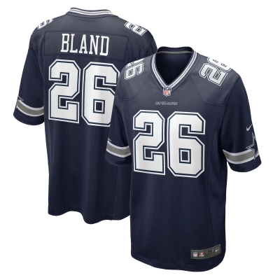 Men's Dallas Cowboys DaRon Bland Navy Player Game Jersey 01