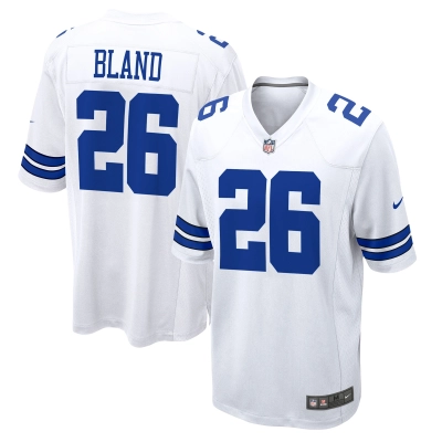 Men's Dallas Cowboys DaRon Bland White Game Jersey 01