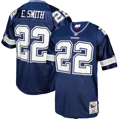 Men's Dallas Cowboys Emmitt Smith Navy Legacy Replica Jersey 01