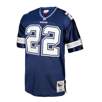 Men's Dallas Cowboys Emmitt Smith Navy Legacy Replica Jersey 02