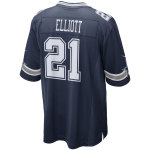 Men's Dallas Cowboys Ezekiel Elliott Navy Game Team Jersey