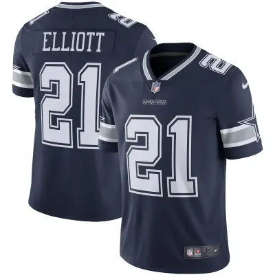 Men's Dallas Cowboys Ezekiel Elliott Navy Vapor Limited Jersey 01