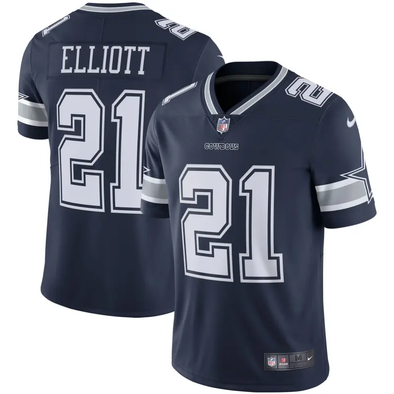 Men's Dallas Cowboys Ezekiel Elliott Navy Vapor Limited Jersey
