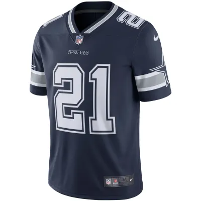 Men's Dallas Cowboys Ezekiel Elliott Navy Vapor Limited Jersey 02