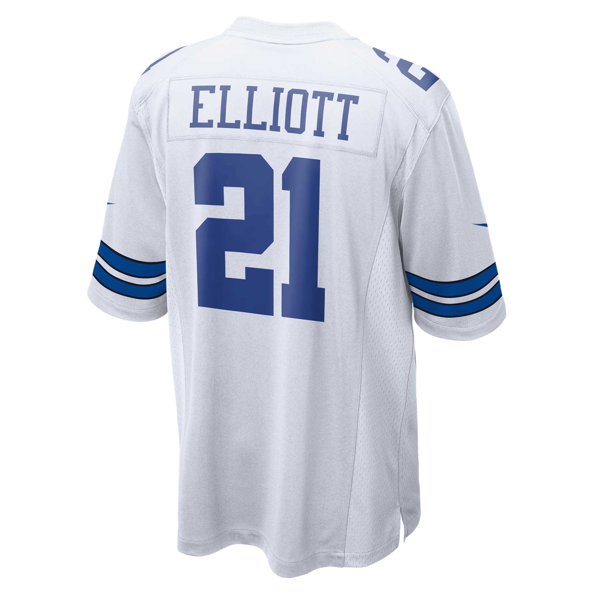 Men's Dallas Cowboys Ezekiel Elliott White Team Game Jersey