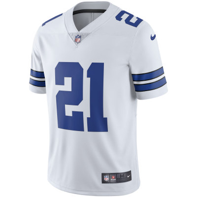 Men's Dallas Cowboys Ezekiel Elliott White Vapor Limited Player Jersey 02