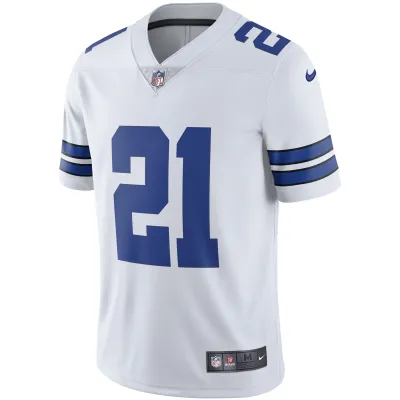 Men's Dallas Cowboys Ezekiel Elliott White Vapor Limited Player Jersey 02
