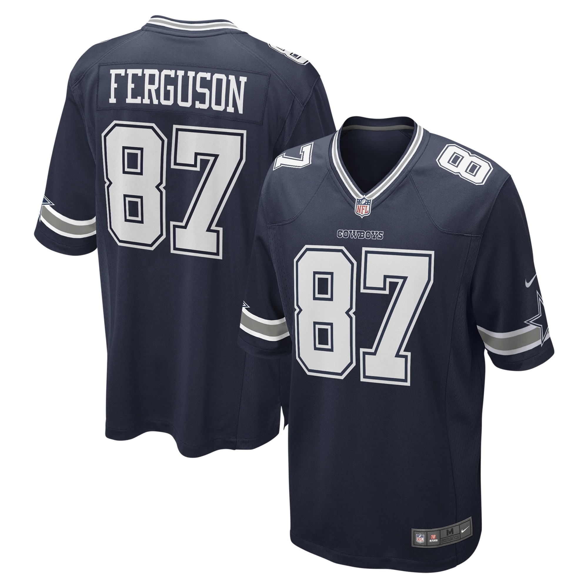 Men's Dallas Cowboys Jake Ferguson Navy Game Jersey