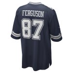 Men's Dallas Cowboys Jake Ferguson Navy Game Jersey