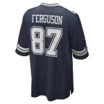 Men's Dallas Cowboys Jake Ferguson Navy Game Jersey
