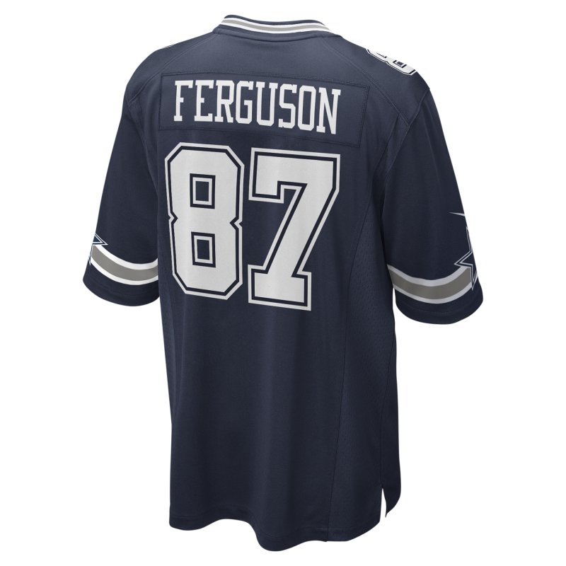 Men's Dallas Cowboys Jake Ferguson Navy Game Jersey