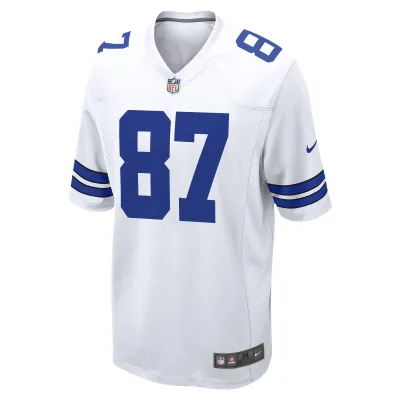 Men's Dallas Cowboys Jake Ferguson White Game Jersey 02