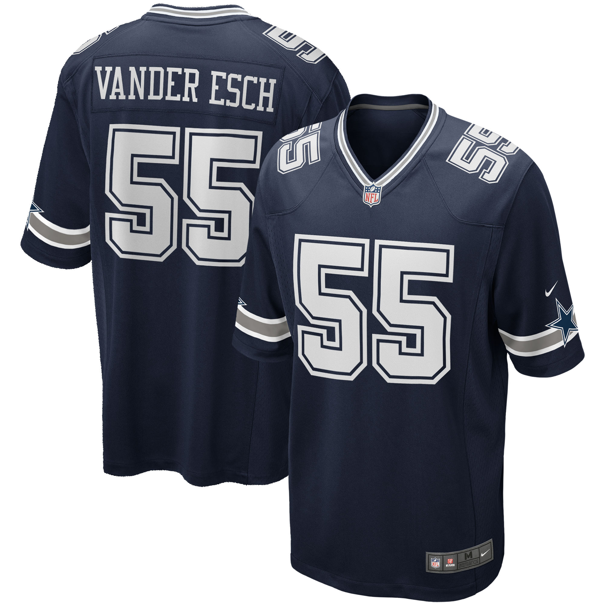Men's Dallas Cowboys Leighton Vander Esch Navy Team Game Jersey