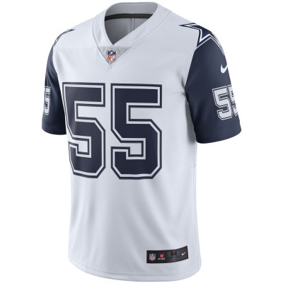 Men's Dallas Cowboys Leighton Vander Esch White Color Rush Vapor Limited Jersey 02