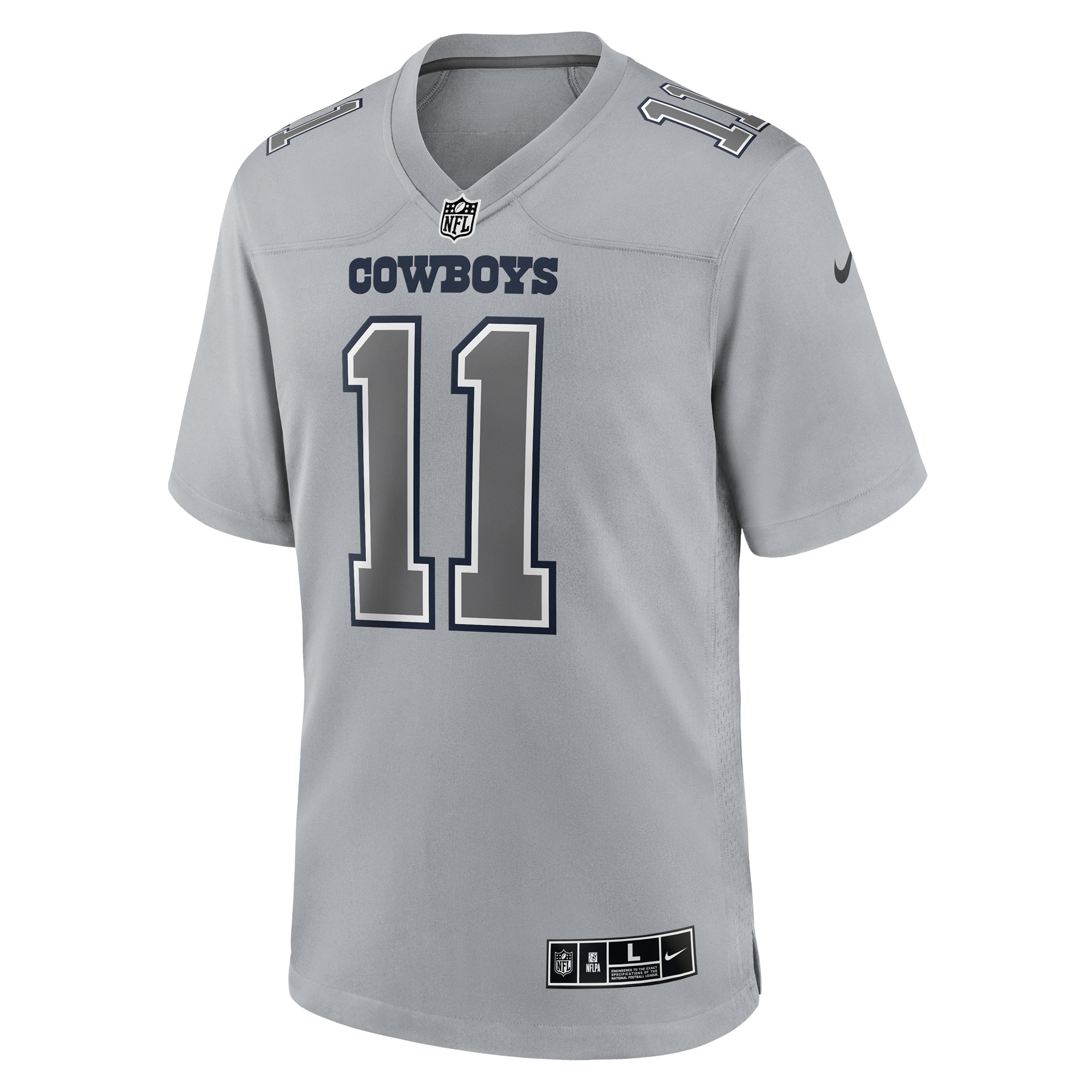 Men's Dallas Cowboys Micah Parsons Gray Atmosphere Fashion Game Jersey