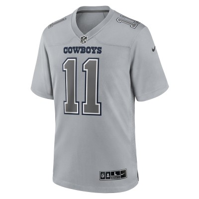 Men's Dallas Cowboys Micah Parsons Gray Atmosphere Fashion Game Jersey 02