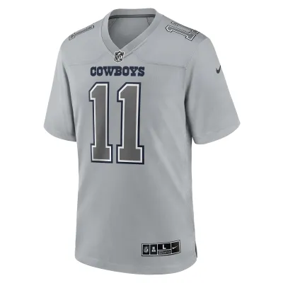 Men's Dallas Cowboys Micah Parsons Gray Atmosphere Fashion Game Jersey 02